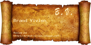 Brand Vivien névjegykártya